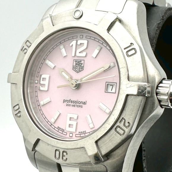 TAG HEUER Exclusive WN1319 Stainless Steel Quartz Watch with Pink Shell Women's